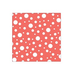 Polka Dot On Living Coral Satin Bandana Scarf by LoolyElzayat
