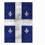 Flag Quebec Drapeau grunge fleur de lys blue and white Small Garden Flag (Two Sides) Back