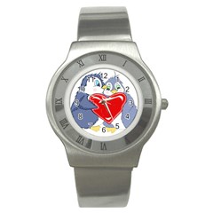 Penguin Love Stainless Steel Watch by retrotoomoderndesigns