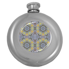 Background Image Decorative Abstract Round Hip Flask (5 Oz) by Pakrebo