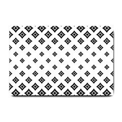 Black And White Tribal Small Doormat  by retrotoomoderndesigns