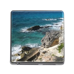 Isla Mujeres Mexico Memory Card Reader (square 5 Slot) by StarvingArtisan