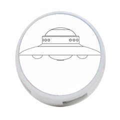 Alien Space Ufo Extraterrestrial 4-port Usb Hub (two Sides) by Wegoenart