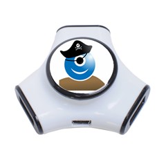 Alien One Eye Pirate Buccaneer 3-port Usb Hub by Wegoenart