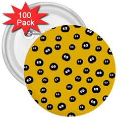 Totoro - Soot Sprites Pattern 3  Buttons (100 Pack)  by Valentinaart