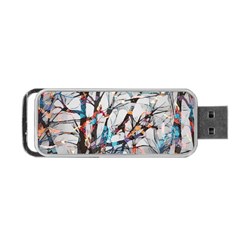 Forest Abstract Artwork Colorful Portable Usb Flash (two Sides) by Pakrebo