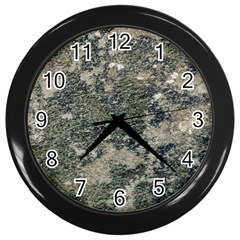 Grunge Camo Print Design Wall Clock (black) by dflcprintsclothing