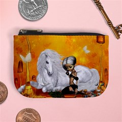 Wonderful Unicorn With Fairy Mini Coin Purse by FantasyWorld7
