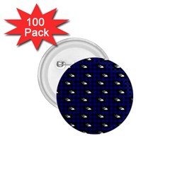 Eyes Blue Plaid 1 75  Buttons (100 Pack)  by snowwhitegirl