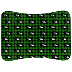 Eyes Green Plaid Velour Seat Head Rest Cushion by snowwhitegirl