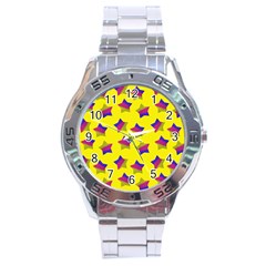 Ombre Glitter  Star Pattern Stainless Steel Analogue Watch by snowwhitegirl