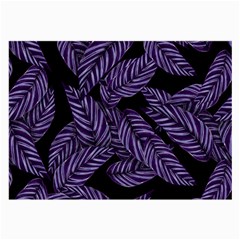 Tropical Leaves Purple Large Glasses Cloth (2-side) by snowwhitegirl