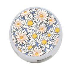 Vintage White Flowers 4-port Usb Hub (two Sides) by snowwhitegirl