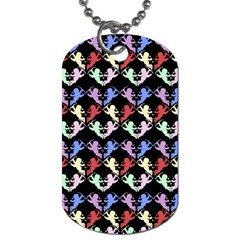 Colorful Cherubs Black Dog Tag (one Side) by snowwhitegirl