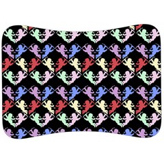 Colorful Cherubs Black Velour Seat Head Rest Cushion by snowwhitegirl