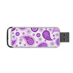 Retro Paisley Purple Portable Usb Flash (one Side) by snowwhitegirl