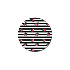 Black Stripes Roses Golf Ball Marker (10 Pack) by snowwhitegirl