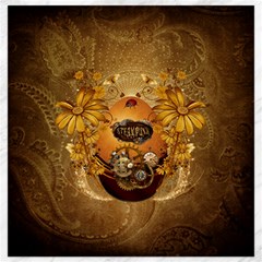Awesome Steampunk Easter Egg With Flowers, Clocks And Gears Canvas 12  X 12  by FantasyWorld7