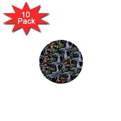 Comic Books Pattern 1  Mini Buttons (10 Pack)  by snowwhitegirl