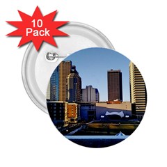 Columbus Skyline 2 25  Buttons (10 Pack)  by Riverwoman