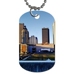 Columbus Skyline Dog Tag (one Side) by Riverwoman