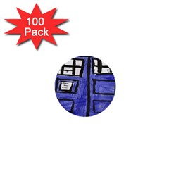 Tardis Painting 1  Mini Buttons (100 Pack)  by Sudhe