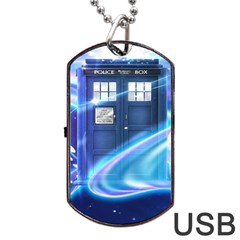 Tardis Space Dog Tag Usb Flash (two Sides) by Sudhe