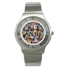 Comic Book Images Stainless Steel Watch by Sudhe