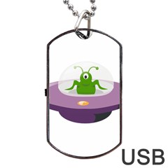 Ufo Dog Tag Usb Flash (two Sides) by Sudhe