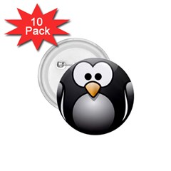 Penguin Birds Aquatic Flightless 1 75  Buttons (10 Pack) by Sudhe