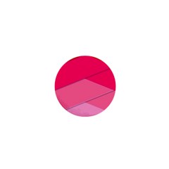 Geometric Shapes Magenta Pink Rose 1  Mini Buttons by Sudhe