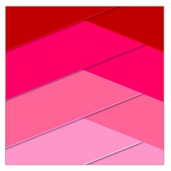 Geometric Shapes Magenta Pink Rose Large Satin Scarf (square) by Sudhe