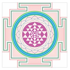 Mandala Design Arts Indian Large Satin Scarf (square) by Sudhe