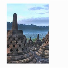 Borobudur Temple  Morning Serenade Large Garden Flag (two Sides) by Sudhe