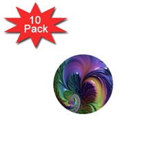 Fractal Artwork Art Swirl Vortex 1  Mini Buttons (10 Pack)  by Sudhe