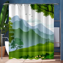 Forest Landscape Photography Illustration Shower Curtain 60  X 72  (medium)  by Sudhe