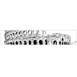 Line Art Architecture Large Flano Scarf  Back