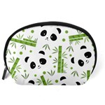 Giant Panda Bear Bamboo Icon Green Bamboo Accessory Pouch (Large) Back