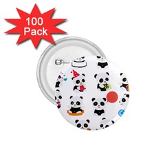 Giant Panda Bear Cuteness 1 75  Buttons (100 Pack)  by Sudhe