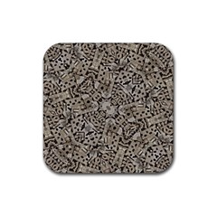 Cyber Punk Pattern Design Rubber Coaster (square)  by dflcprintsclothing