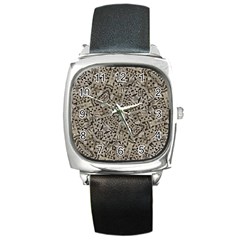 Cyber Punk Pattern Design Square Metal Watch by dflcprintsclothing