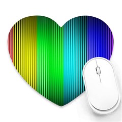 Lines Rainbow Colors Spectrum Color Heart Mousepads by Pakrebo