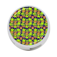 Smiley Background Smiley Grunge 4-port Usb Hub (two Sides) by Pakrebo