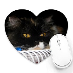 Cat Wanna Study Heart Mousepad by LoolyElzayat