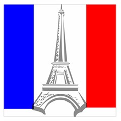 Eiffel Tower France Flag Tower Large Satin Scarf (square) by Sudhe