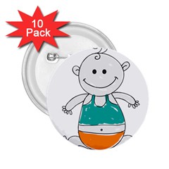 Baby Cute Child Birth Happy 2 25  Buttons (10 Pack)  by Sudhe