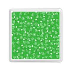 St Patricks Day Pattern Memory Card Reader (square) by Valentinaart