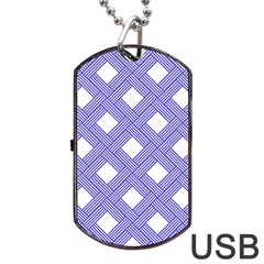 Textile Cross Seamless Pattern Dog Tag Usb Flash (two Sides) by Pakrebo