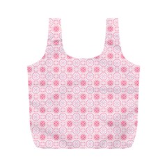Traditional Patterns Pink Octagon Full Print Recycle Bag (m) by Pakrebo