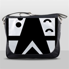 Black And White Geometric Design Messenger Bag by yoursparklingshop